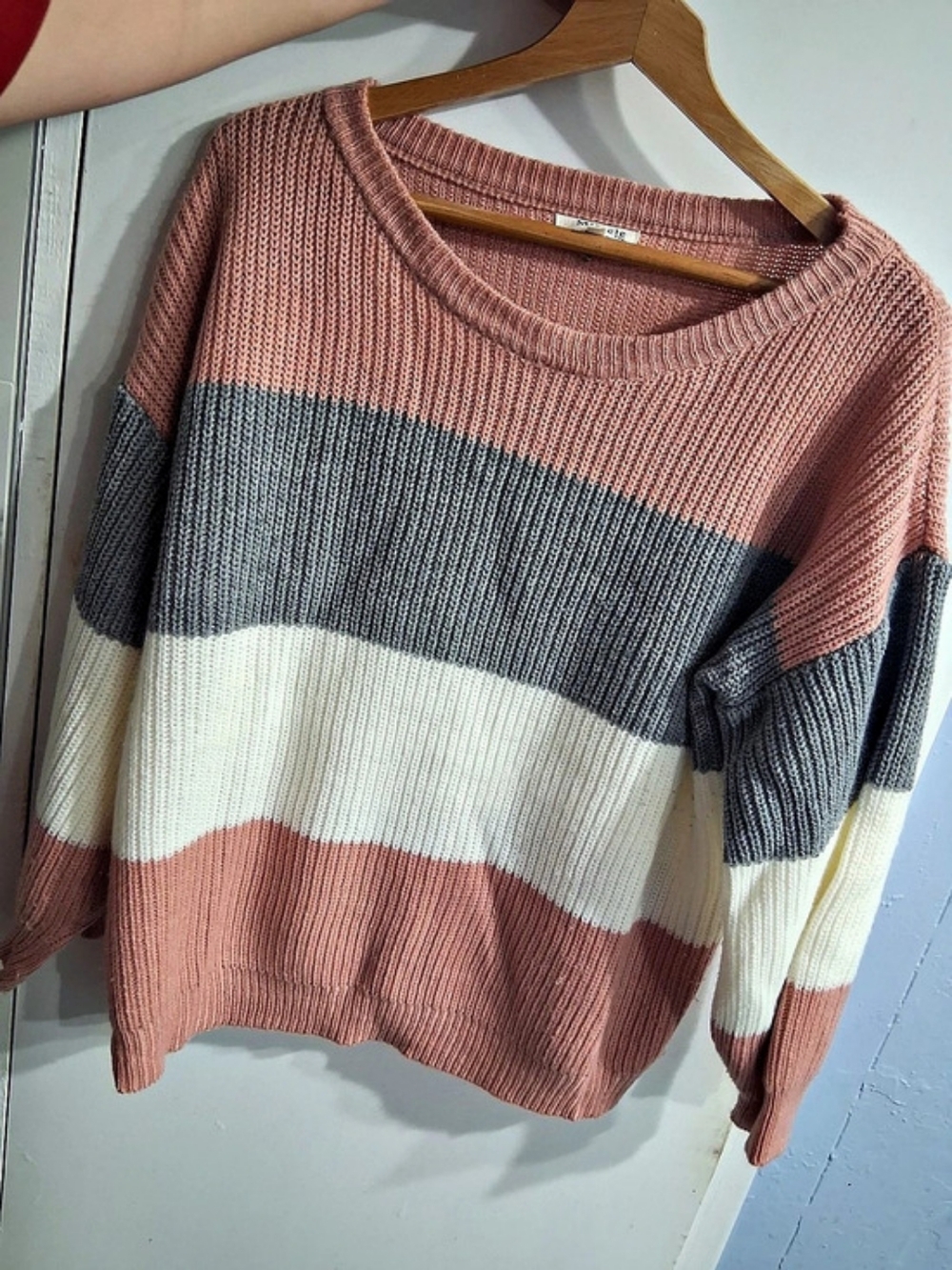 Miracle Color Block Sweater Size M/L Like New